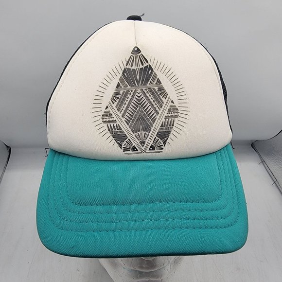 Volcom Ocean Drift Adults White Teal Hat Cap Adjustable Breathable Comfort - Picture 1 of 9